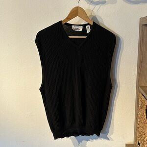 Italian woolrich fine knit vest black